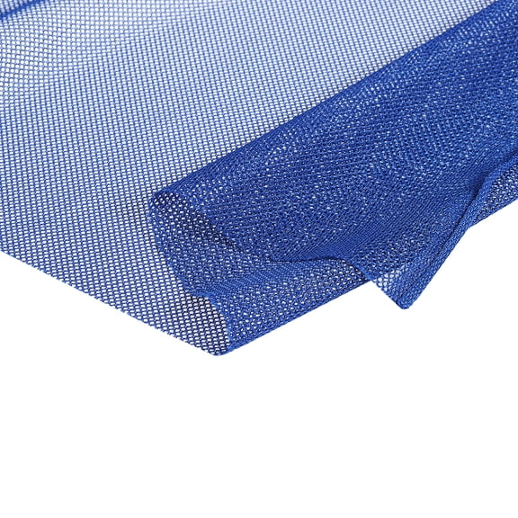 Uxcell 120cm/46.8inch Mesh Fabric Slightly Stretchy for Backpack Pocket,Netting Bag,Shopping Bag Dark Blue 1yd