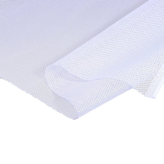 Uxcell 120cm/46.8inch Mesh Fabric Slightly Stretchy for Backpack Pocket,Netting Bag,Shopping Bag White 1yd