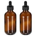 thumbnail image 1 of Uxcell 120ml Dropper Bottle, 2Pcs Glass Leakproof Essential Oils Liquid Perfume Container with Gold Eye Dropper, Amber, 1 of 5