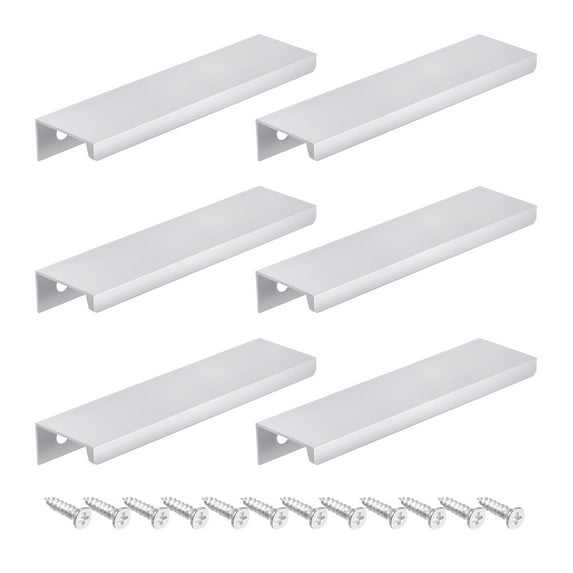 Uxcell 120mm/4.7 inch Aluminum Alloy Furniture Pull Handle Silver Tone 6 Pack