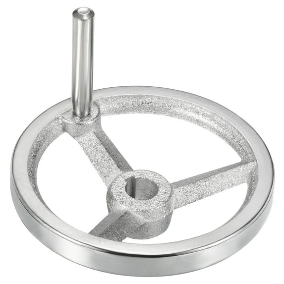 Uxcell 120mm/4.72 Inch Diameter Rotary Handwheel, 1 Pack Cast Iron with Handle for Milling Machines Lathes