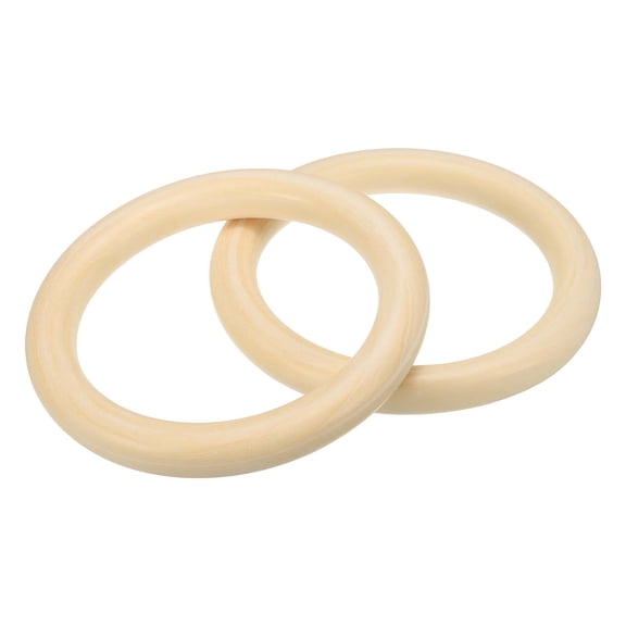 Wooden Rings for Crafting, Natural Wood Rings Unfinished for DIY Projects 120 x 15 mm