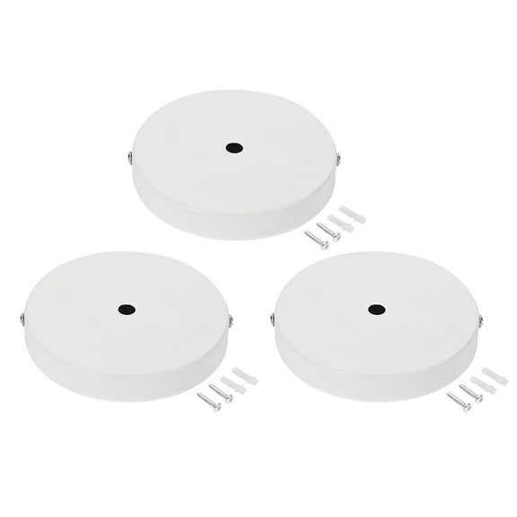 Uxcell 120mm 4.7inch Light Canopy Kit Wall Sconce Lamp Plate Fixture DIY White 3Pack