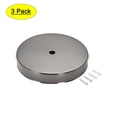 thumbnail image 1 of Uxcell 120mm 4.7inch Light Canopy Kit Wall Sconce Lamp Plate Fixture Polish Black 3Pack, 1 of 5