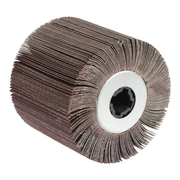 Uxcell 120mmx100mm 240 Grit Abrasive Cloth Wire Drawing Flap Sanding Wheel