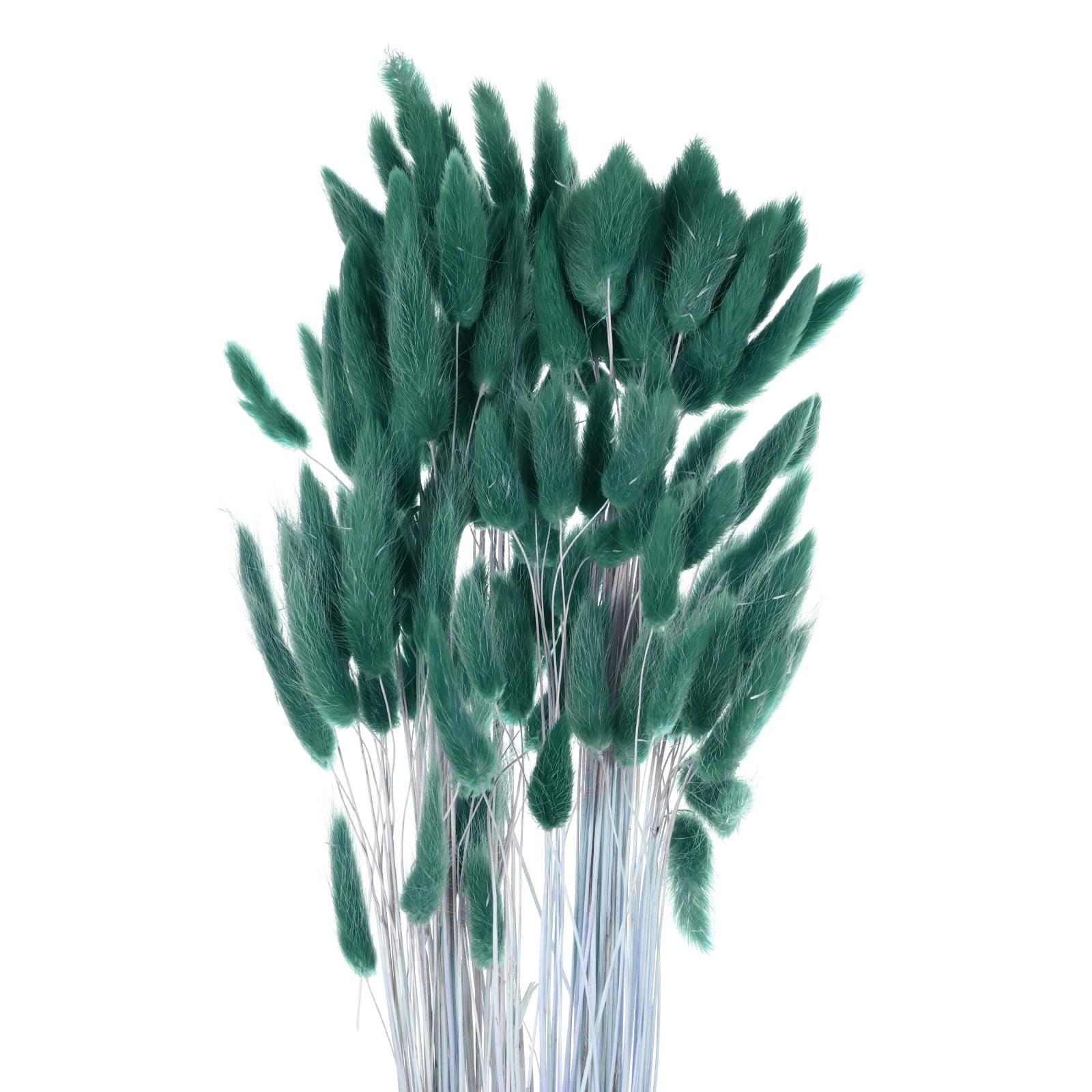 Uxcell 120pcs Natural Rabbit Bunny Tails Dried Flowers 18" Mini Pampas Grass Lagurus Ovatus Bunch for Floral Wedding Decor, Dark Blue