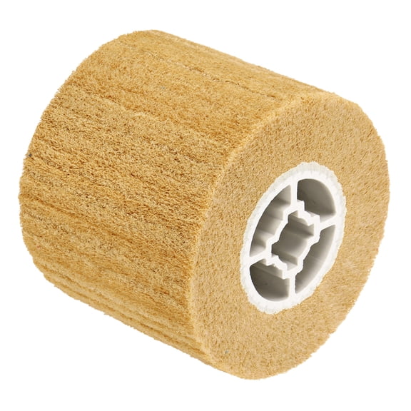 Uxcell 120x100mm 600 Grit Non-Woven Nylon Wire Drawing Abrasive Polishing Wheel Yellow