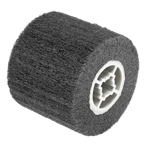 Uxcell 120x100mm 800 Grit Non-Woven Nylon Wire Drawing Abrasive Polishing Wheel Gray