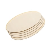 120x60mm Wood Pieces, 5 Pack Unfinished Oval Wood Shapes Blank Wooden Cutouts Ornaments Natural for Christmas Party Craft Project