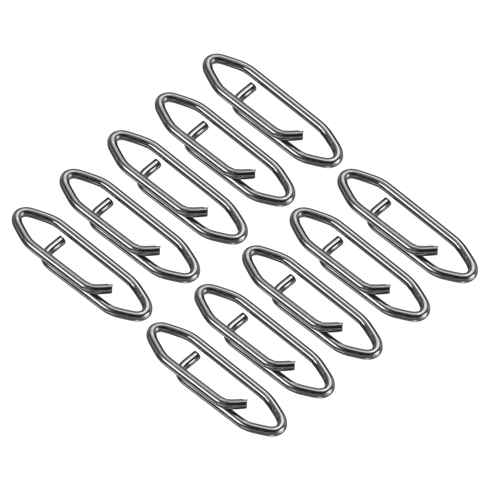 Uxcell 123LBS Stainless Connector Clip Lure Fishing Snap Swivels, 100 Pack