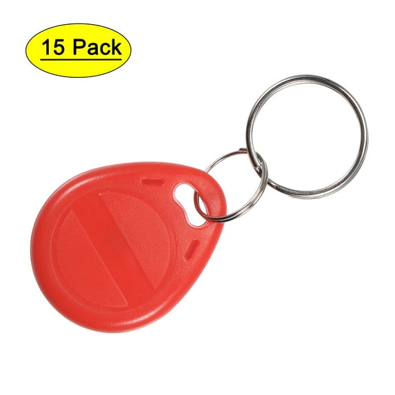 Uxcell 125KHz Rewritable RFID Proximity ID Card Key Fobs Tag Red 15 Pack