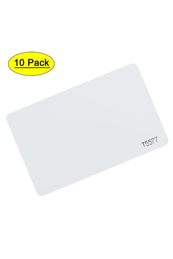125KHz T5577 Rewritable RFID Proximity ID Card 0.8mm Thick White 10 Pack