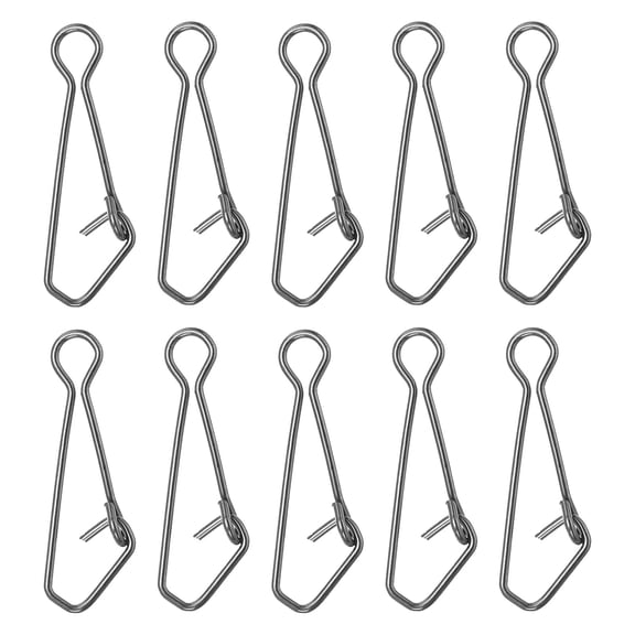 Uxcell 125Lbs Stainless Steel Fishing Snaps Swivels Clips Quick Change Black 100 Pack