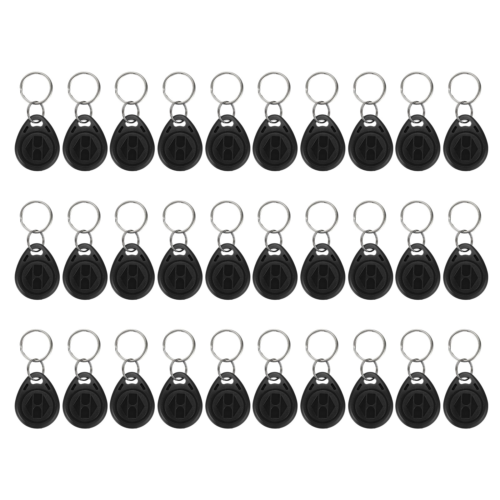 Uxcell 125kHz T5577 RFID Key Fob Tag, (Black) (30pcs), Writable Rewritable Smart Key Fobs Tags Blank Clone IC Card Key Classic 1K, Suit for - Entry Access Control Systems