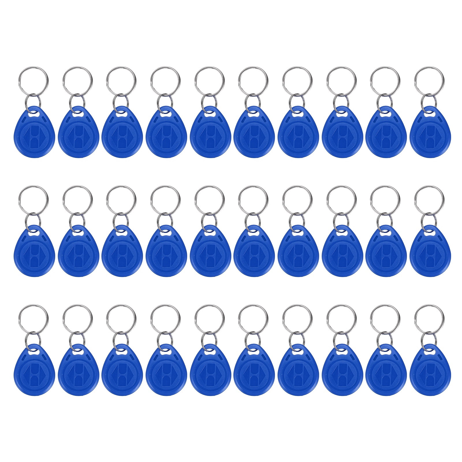Uxcell 125kHz T5577 RFID Key Fob Tag, (Blue) (30pcs), Writable Rewritable Smart Key Fobs Tags Blank Clone IC Card Key Classic 1K, Suit for - Entry Access Control Systems