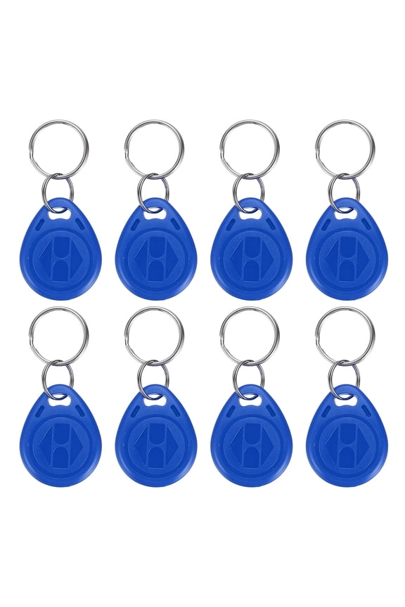 125kHz T5577 RFID Key Fob Tag, (Blue) (8pcs), Writable Rewritable Smart Key Fobs Tags Blank Clone IC Card Key Classic 1K, Suit for - Entry Access Control Systems