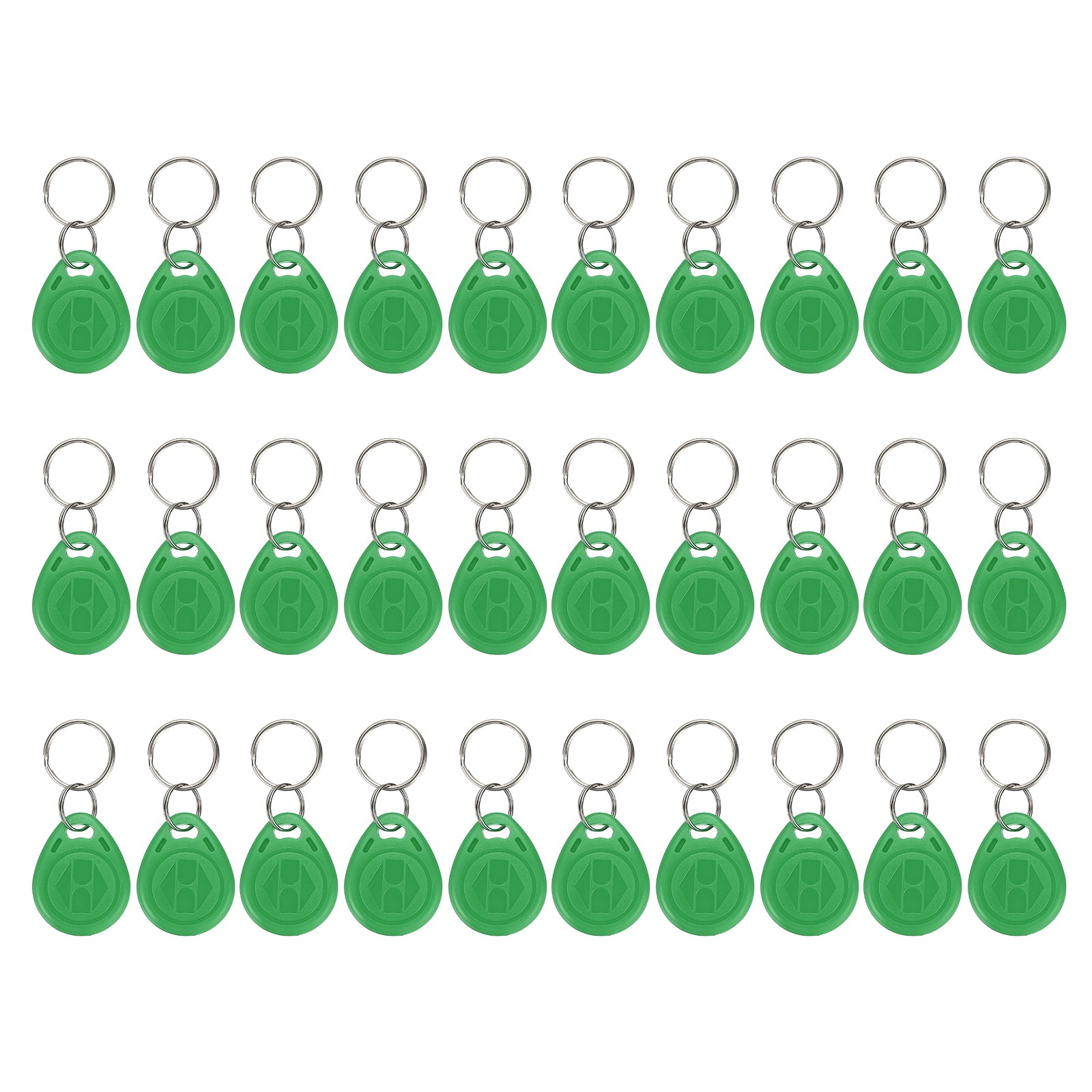 Uxcell 125kHz T5577 RFID Key Fob Tag, (Dark Green) (30pcs), Writable Rewritable Smart Key Fobs Tags Blank Clone IC Card Key Classic 1K, Suit for - Entry Access Control Systems