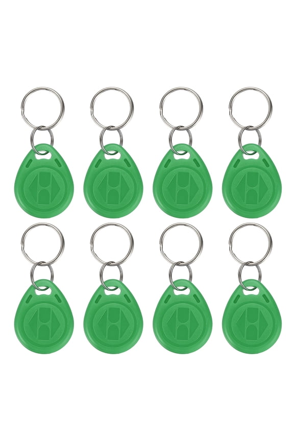 125kHz T5577 RFID Key Fob Tag, (Dark Green) (8pcs), Writable Rewritable Smart Key Fobs Tags Blank Clone IC Card Key Classic 1K, Suit for - Entry Access Control Systems