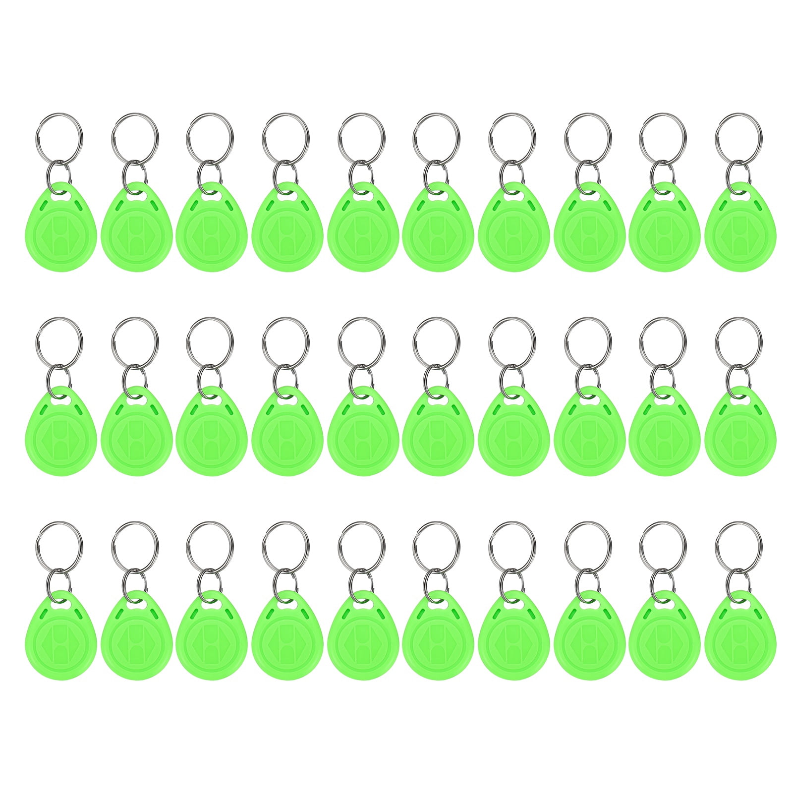 Uxcell 125kHz T5577 RFID Key Fob Tag, (Light Green) (30pcs), Writable Rewritable Smart Key Fobs Tags Blank Clone IC Card Key Classic 1K, Suit for - Entry Access Control Systems