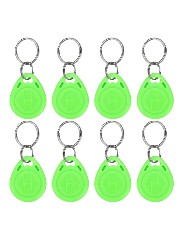 125kHz T5577 RFID Key Fob Tag, (Light Green) (8pcs), Writable Rewritable Smart Key Fobs Tags Blank Clone IC Card Key Classic 1K, Suit for - Entry Access Control Systems