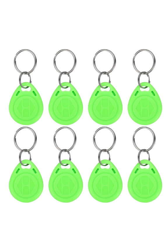 125kHz T5577 RFID Key Fob Tag, (Light Green) (8pcs), Writable Rewritable Smart Key Fobs Tags Blank Clone IC Card Key Classic 1K, Suit for - Entry Access Control Systems