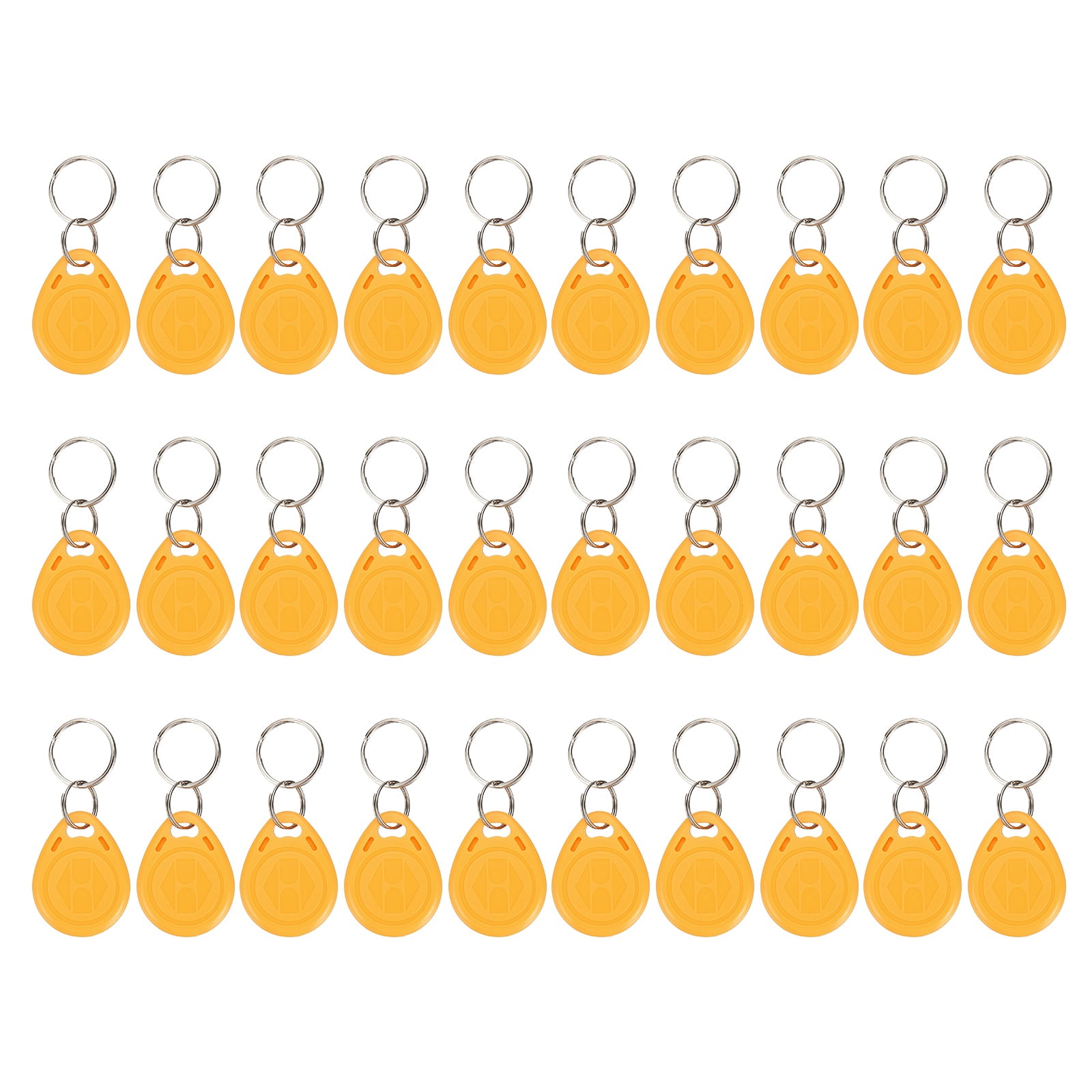 Uxcell 125kHz T5577 RFID Key Fob Tag, (Yellow) (30pcs), Writable Rewritable Smart Key Fobs Tags Blank Clone IC Card Key Classic 1K, Suit for - Entry Access Control Systems