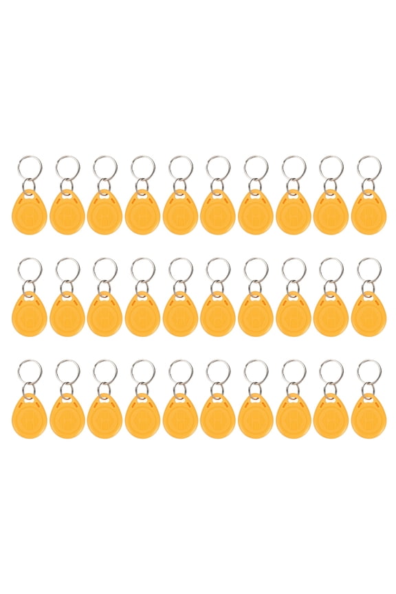 125kHz T5577 RFID Key Fob Tag, (Yellow) (30pcs), Writable Rewritable Smart Key Fobs Tags Blank Clone IC Card Key Classic 1K, Suit for - Entry Access Control Systems