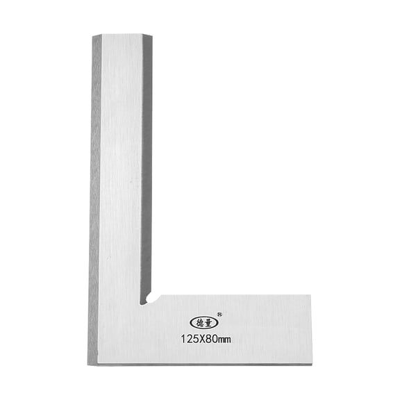 Uxcell 125mmx80mm Solid Steel Square Engineer Woodworking Try Square Ruler