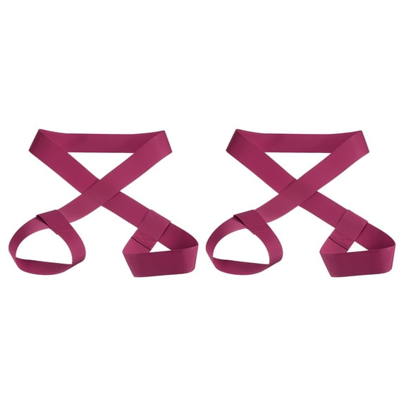 Uxcell 126cmx3.8cm Ski Carrier Strap, 2 Pack Snowboard Boot Carrying Strap Dark Red