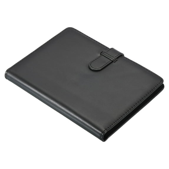 Uxcell 128 Pockets Wallet Photo Album,PU leather,Cloth Mini 3inch Photo Storage Album,Black