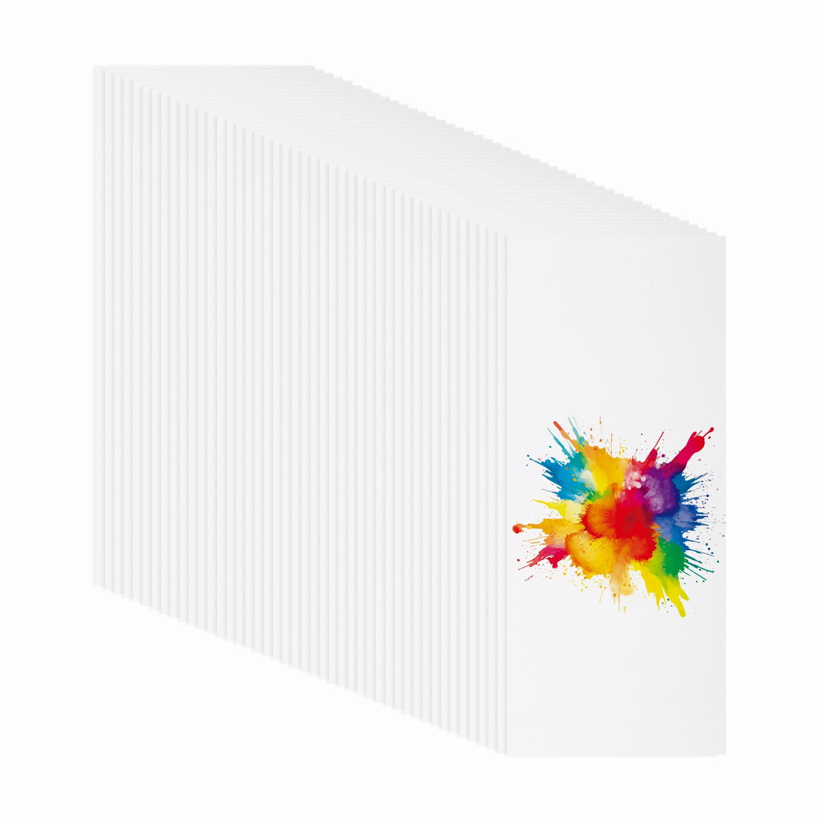 Uxcell 128 Sheets Cotton Watercolor Paper 140lb/300 GSM Paint Paper 3x7 Inch