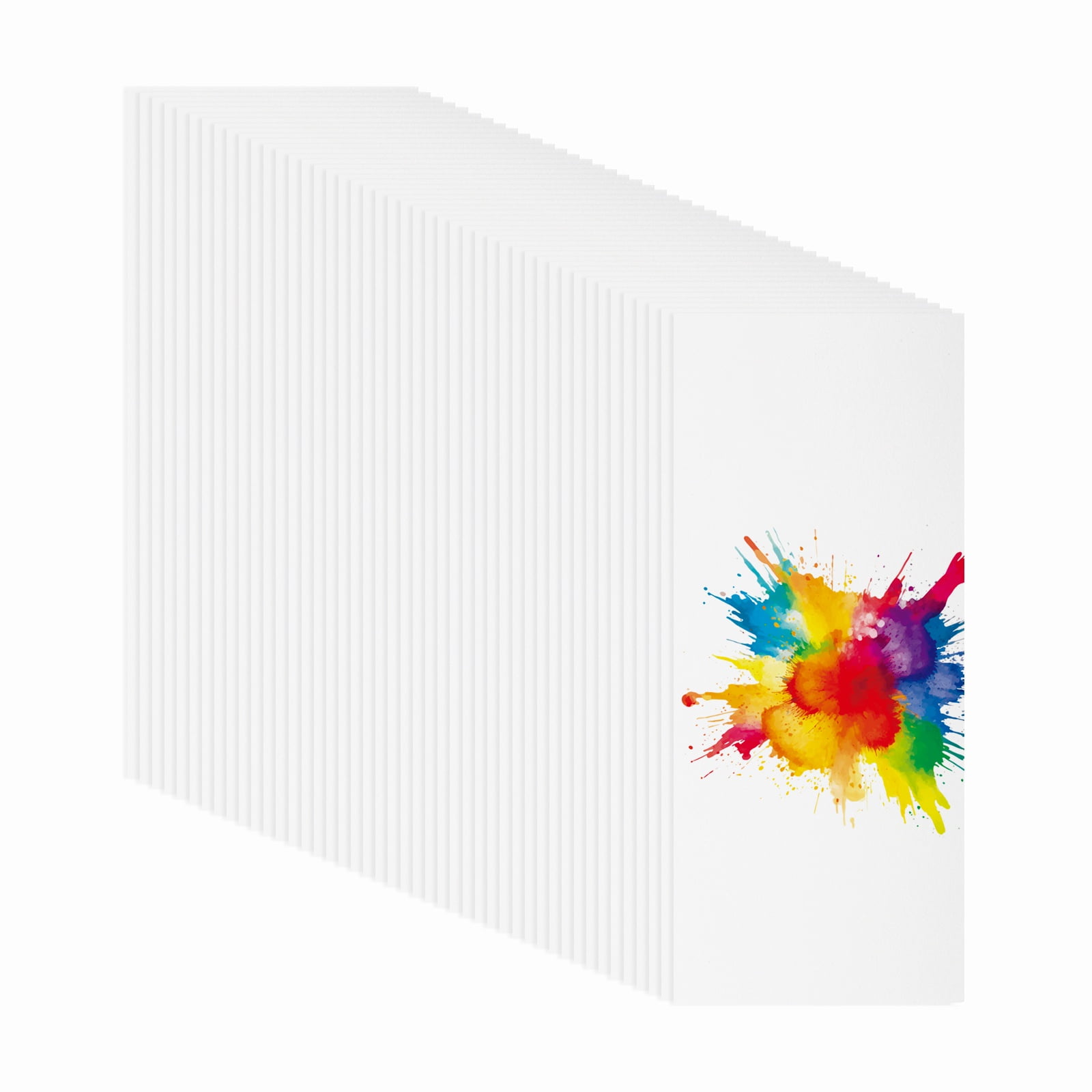 Uxcell 128 Sheets Cotton Watercolor Paper 140lb/300 GSM Paint Paper 5x11 Inch