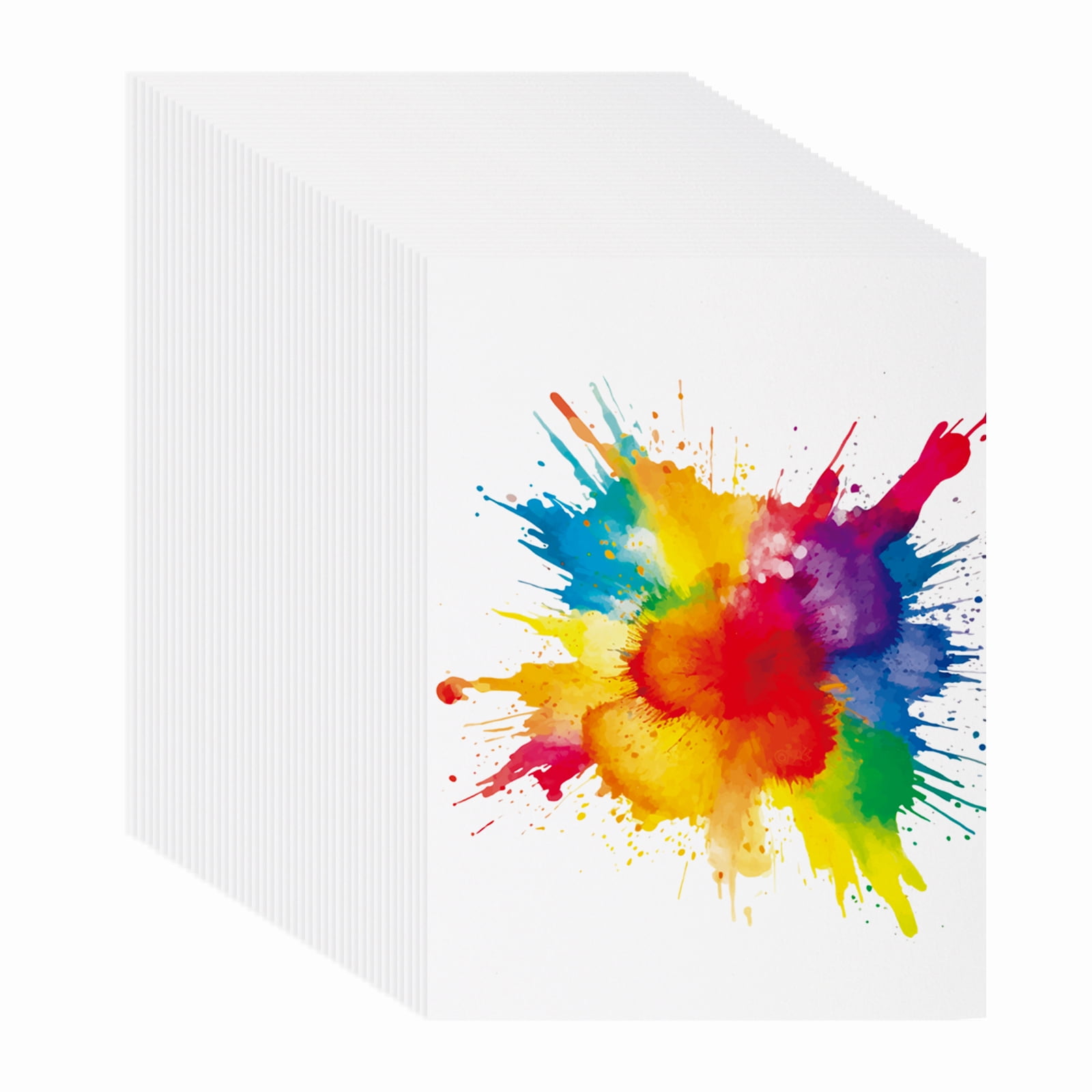 Uxcell 128 Sheets Cotton Watercolor Paper 140lb/300 GSM Paint Paper 5x7 Inch