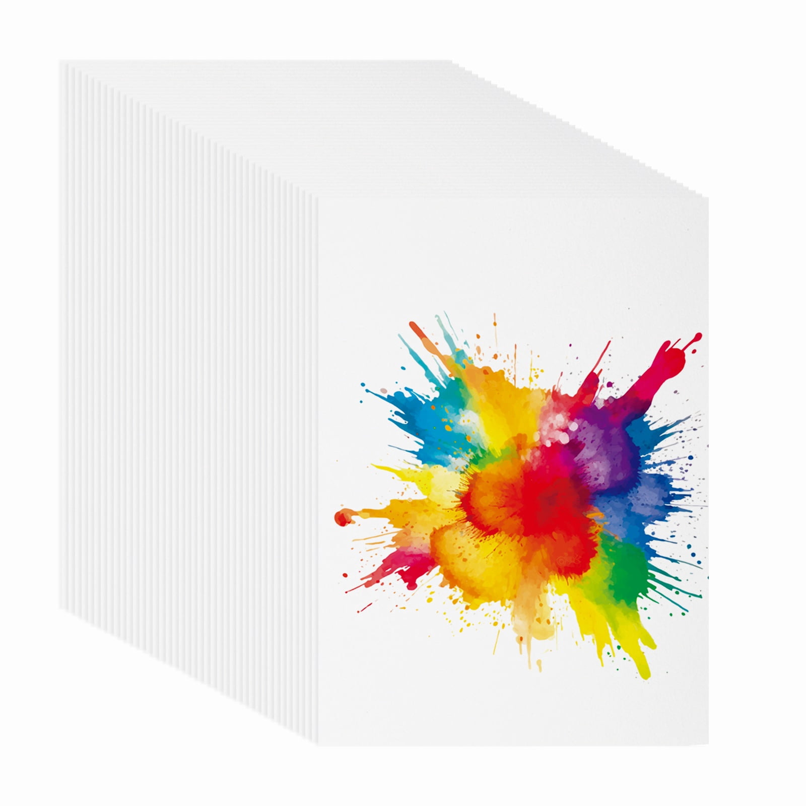 Uxcell 128 Sheets Cotton Watercolor Paper 140lb/300 GSM Paint Paper 8x12 Inch