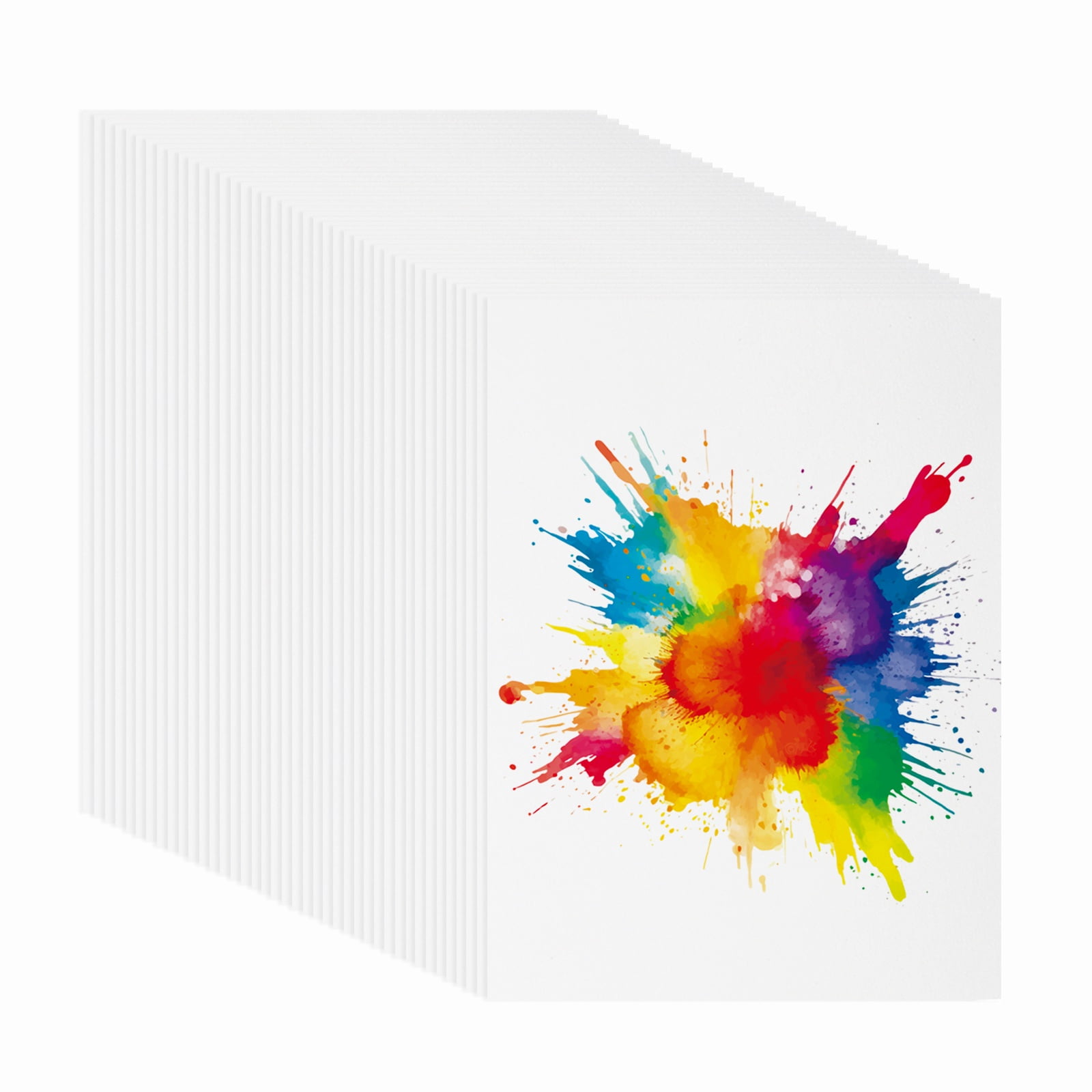 Uxcell 128 Sheets Cotton Watercolor Paper 140lb/300 GSM Paint Paper 8x6 Inch