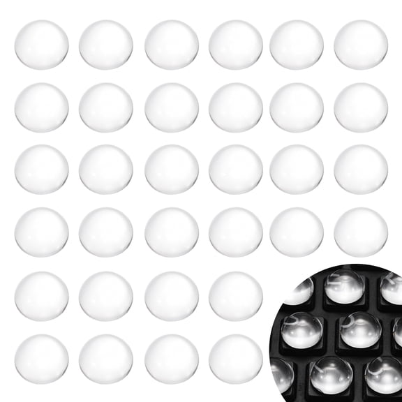 Uxcell 128Pcs Glass Nail Art Typing Sticker - Protective Adhesive Clear Glass Long Nail Keyboard Cover 3D Raised Keyboard Cover Skin, Clear