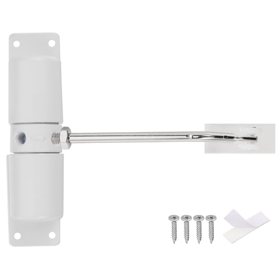 Uxcell 128mm Aluminum Alloy Automatic Safety Spring Door Closer, White