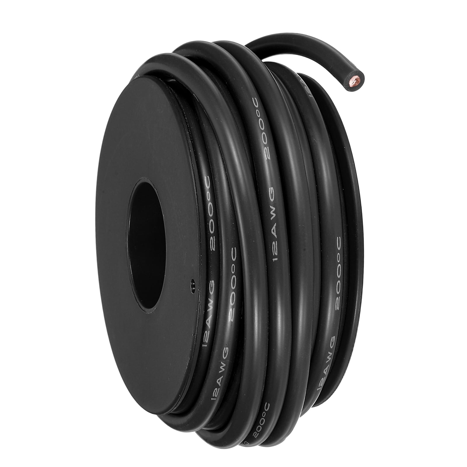 Uxcell 12 AWG Flexible Silicone Wire 6m/20ft Tinned Copper Electrical Wire Black