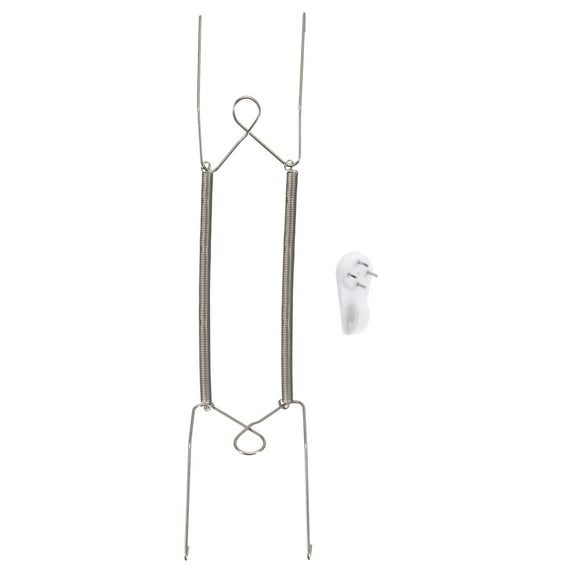 Uxcell 12Inch Stainless Steel Invisible Wall Plate Hangers with Wall Hooks Tip Protectors for Decorative Plates
