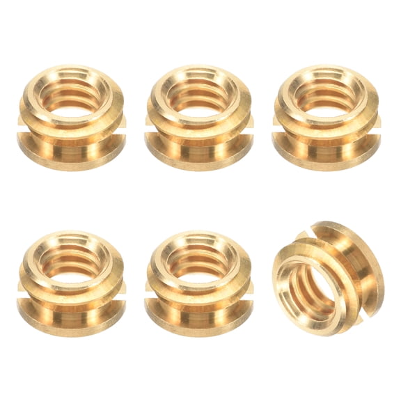 Uxcell 12PCS 1/4"-20 Female to 3/8"-16 Female Convert Screw Adapters - 0.39 x 0.2Inch Brass Tripod Thread Adapter Mount, Stable Tripod for Camera Monopod/Video DSLR/SLR, Yellow
