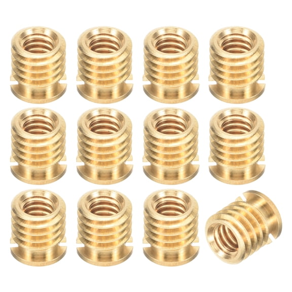 Uxcell 12PCS 1/4"-20 Female to 3/8"-16 Female Convert Screw Adapters - 0.39 x 0.39Inch Brass Tripod Thread Adapter Mount, Stable Tripod for Camera Monopod/Video DSLR/SLR, Yellow