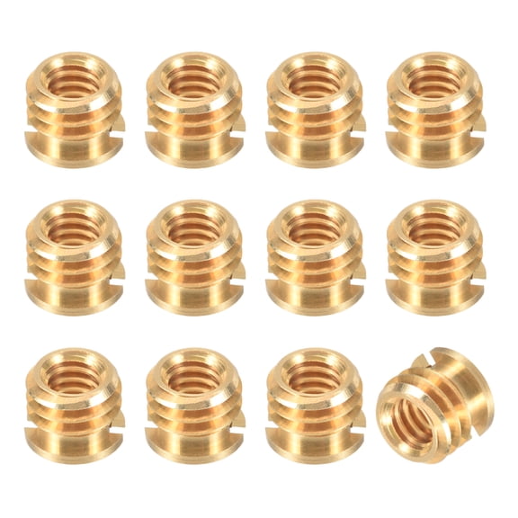 Uxcell 12PCS 1/4"-20 Female to 3/8"-16 Female Convert Screw Adapters - 0.39 x 0.3Inch Brass Tripod Thread Adapter Mount, Stable Tripod for Camera Monopod/Video DSLR/SLR, Yellow