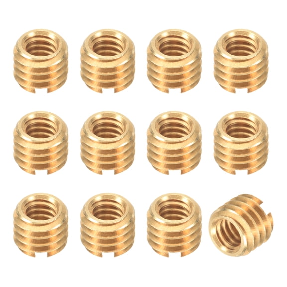 Uxcell 12PCS 1/4"-20Female to 3/8"-16Female Convert Screw Adapters - 0.37 x 0.31Inch Brass Tripod Thread Adapter Mount, Stable Tripod for Camera Monopod/Video DSLR/SLR, Yellow