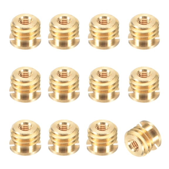 Uxcell 12PCS M4 x 0.7 Female to 3/8"-16 Female Convert Screw Adapters - 0.39 x 0.3Inch Brass Tripod Thread Adapter Mount, Stable Tripod for Camera Monopod/Video DSLR/SLR, Yellow
