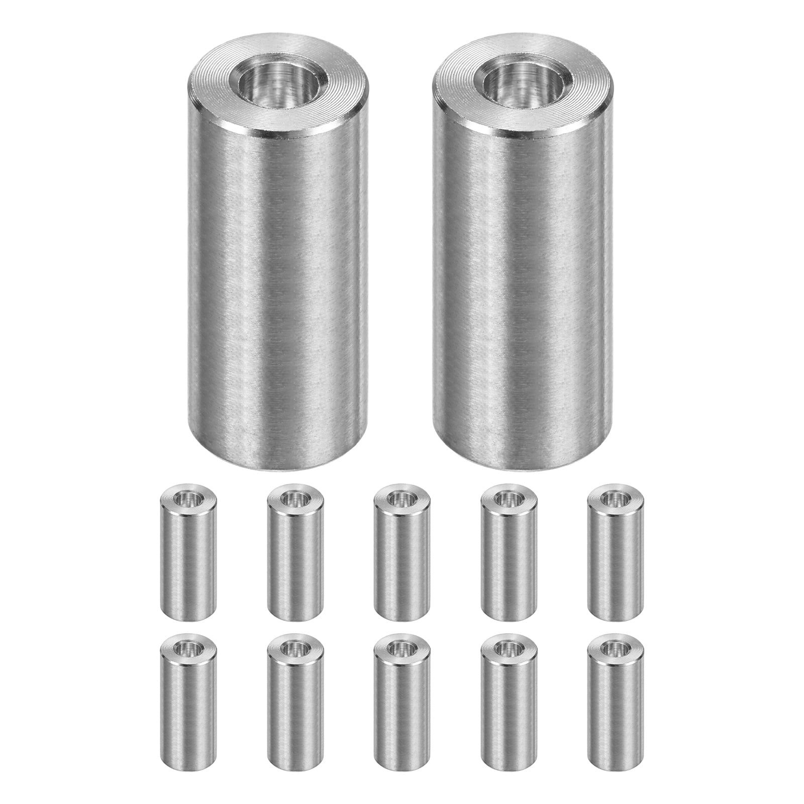 Uxcell 12PCS M6 304 Stainless Steel Spacers 6mm ID x 14mm OD x 30mm L Round  Metal Spacer for Screws Bolts