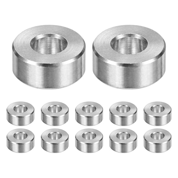 Uxcell 12PCS M6 304 Stainless Steel Spacers 6mm ID x 14mm OD x 6mm L Round Metal Spacer for Screws Bolts