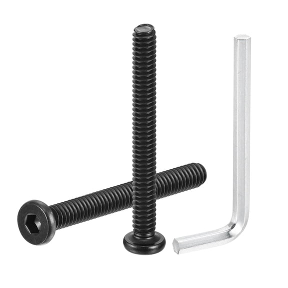 Uxcell 12Pack 1/4-20x2-1/4" Furniture Bolt Nut Hex Socket Drive Round Head Screws