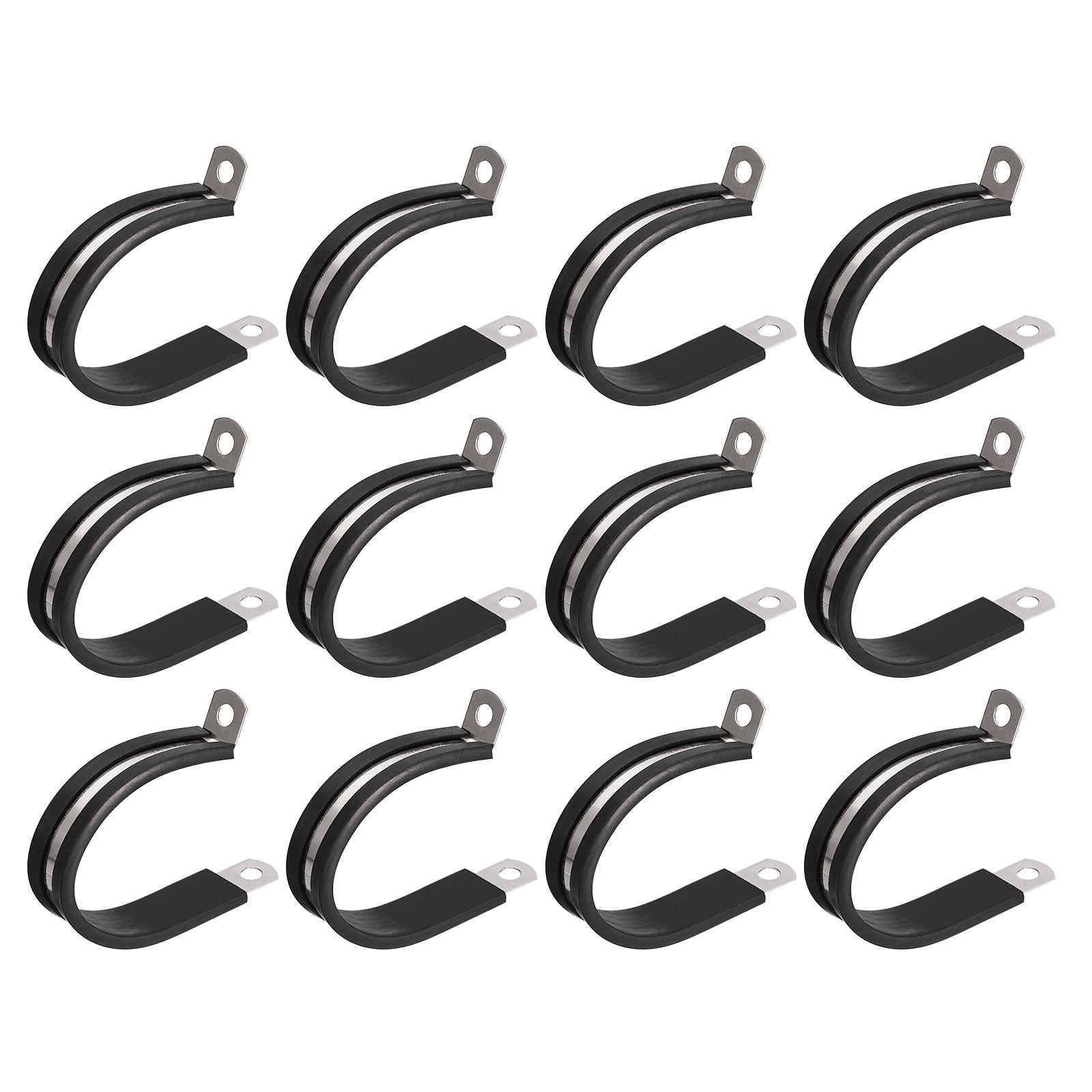 Kabelklem 63mm Wire Clips Uxcell 2-1 2 63mm 304 Stainless Steel Rubber Cushioned Insulated R Shape Metal 10pcs Cable Clamp R-vorm Metalen Klem - View #4
