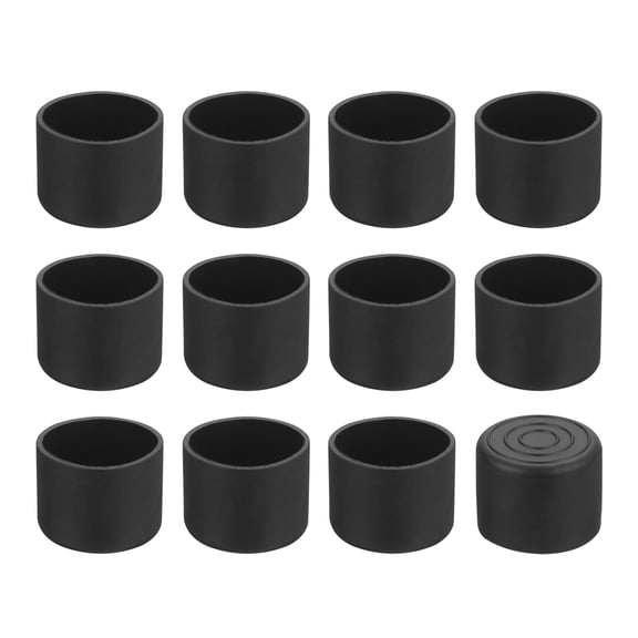 Uxcell 12Pack Chair Leg Caps, 32mm (1-1/4 Inch) Non-Marking Chair Leg Tips Non-Slip Chair Leg Floor Protectors, Black