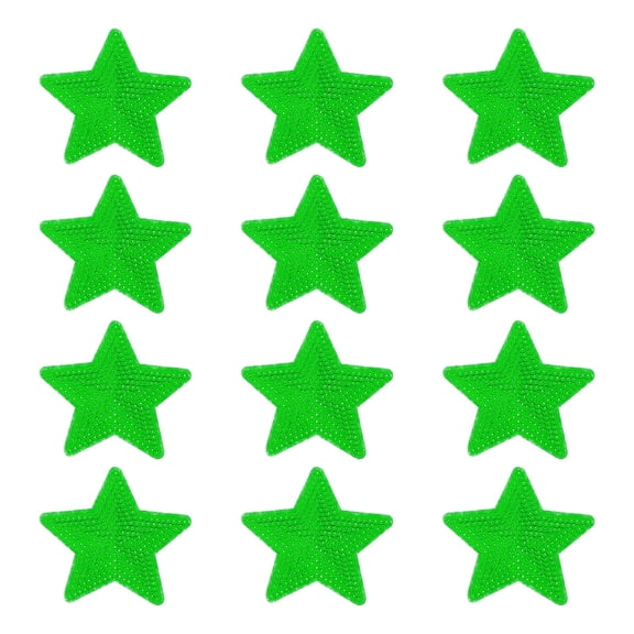 Uxcell 12Pack Iron on Star Patches, Sew on Star Embroidered Patches, DIY Applique Repair Patch for Crafts, 90mm Green